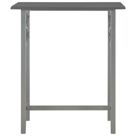 3-delige Barset hout en staal antraciet 3