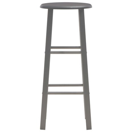 3-delige Barset hout en staal antraciet 7
