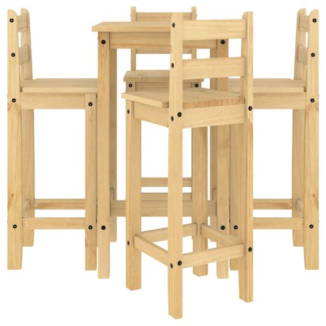 5-delige Barset massief grenenhout 4