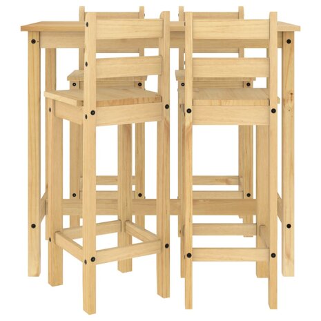 5-delige Barset massief grenenhout 4