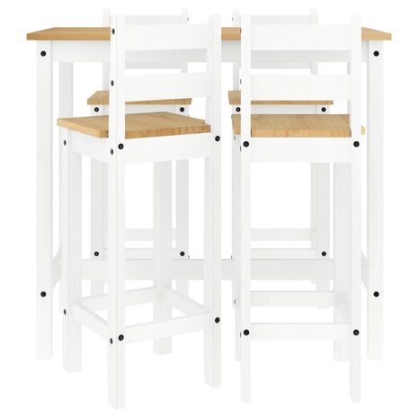 5-delige Barset massief grenenhout wit 4