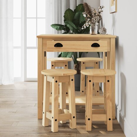 5-delige Barset massief grenenhout 3
