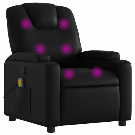 Massagestoel verstelbaar kunstleer zwart 2