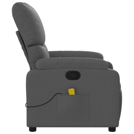 Massagestoel verstelbaar stof donkergrijs 5