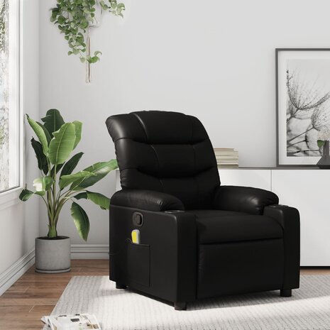 Massagestoel verstelbaar kunstleer zwart 1