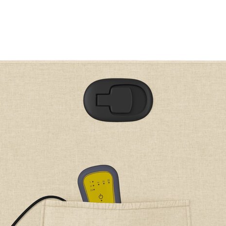 Massagestoel verstelbaar stof crèmekleurig 10