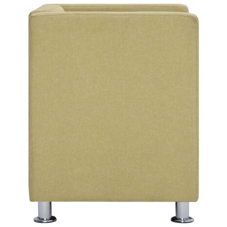 Fauteuil kubus stof groen 4