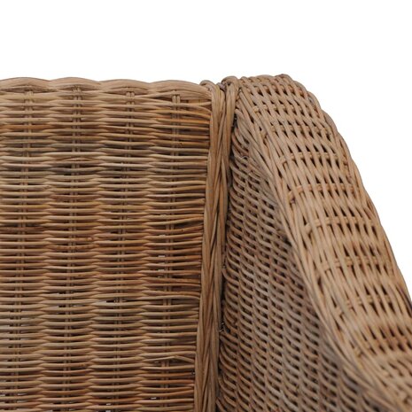 Fauteuil met kussens natuurlijk rattan 7