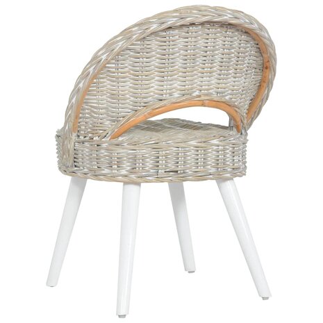 Fauteuil kubu rattan wit 4