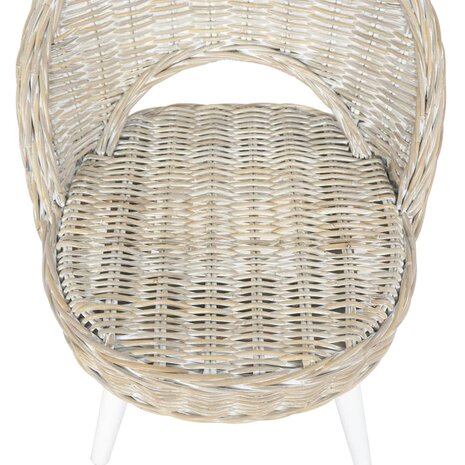 Fauteuil kubu rattan wit 5