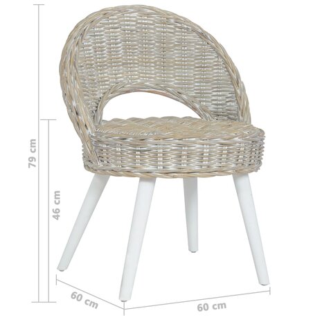 Fauteuil kubu rattan wit 7