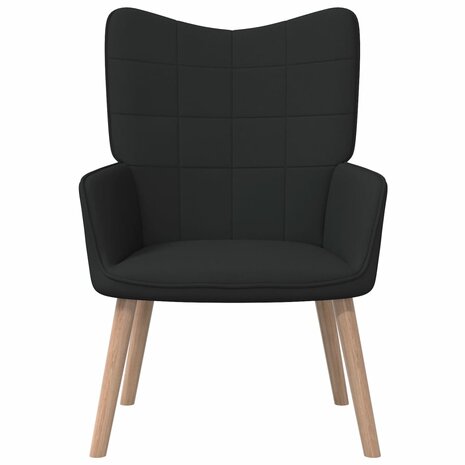 Relaxstoel stof zwart 2