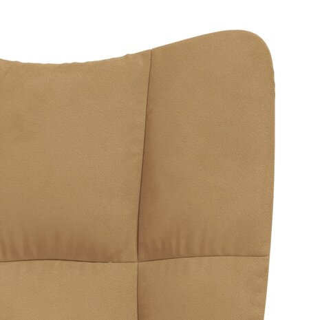 Relaxstoel fluweel bruin 6
