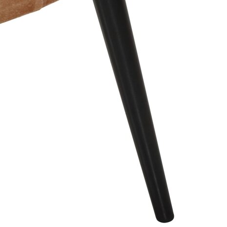 Fauteuil met voetensteun canvas bruin 7