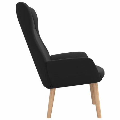 Relaxstoel stof zwart 4
