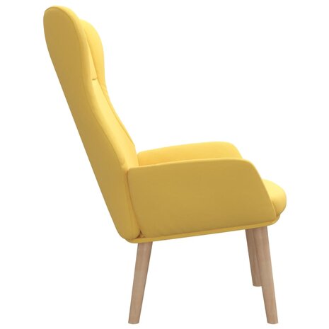 Relaxstoel stof mosterdgeel 4