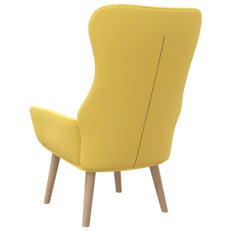 Relaxstoel stof mosterdgeel 5