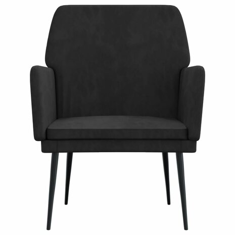 Fauteuil 62x79x79 cm fluweel zwart 3
