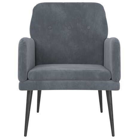 Fauteuil 62x79x79 cm fluweel donkergrijs 3