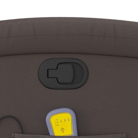 Sta-op-massagestoel verstelbaar echt leer donkerbruin 12