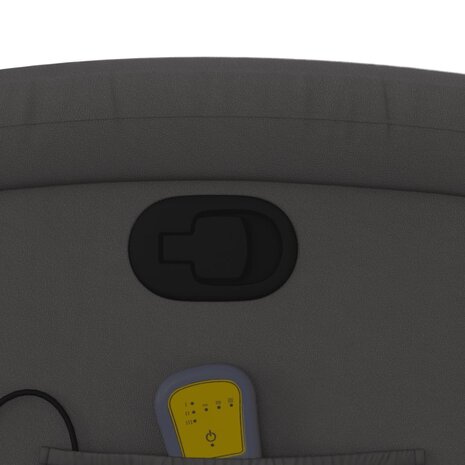 Sta-op-massagestoel verstelbaar echt leer grijs 12