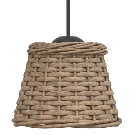 Plafondlampenkap Ø15x12 cm wicker bruin 4