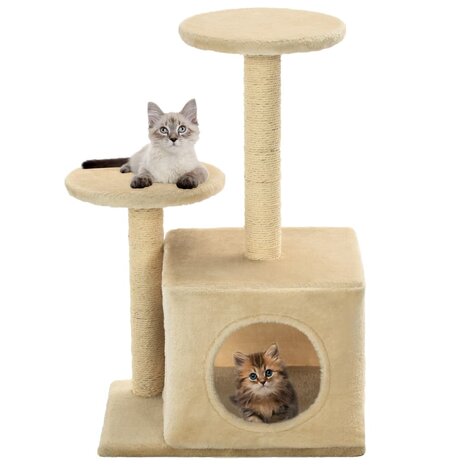 Kattenkrabpaal met sisal krabpalen 60 cm beige 1