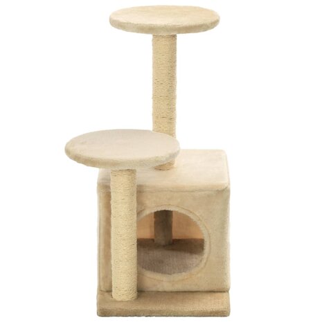 Kattenkrabpaal met sisal krabpalen 60 cm beige 5