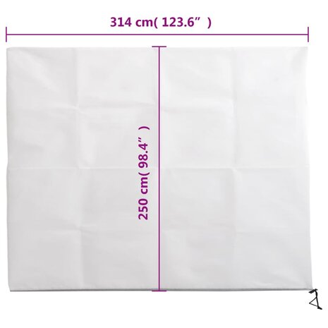 Plantenhoes met ritssluiting 2 st 70 g/m² 3,14x2,5 m 10