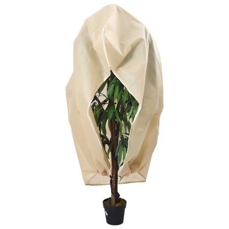 Plantenhoezen met ritssluiting 4 st 70 g/m² 1x1,55 m 2