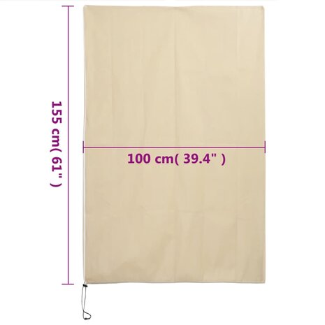 Plantenhoezen met ritssluiting 4 st 70 g/m² 1x1,55 m 10