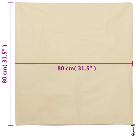 Plantenhoezen met trekkoord 12 st 70 g/m² 0,8x0,8 m 9