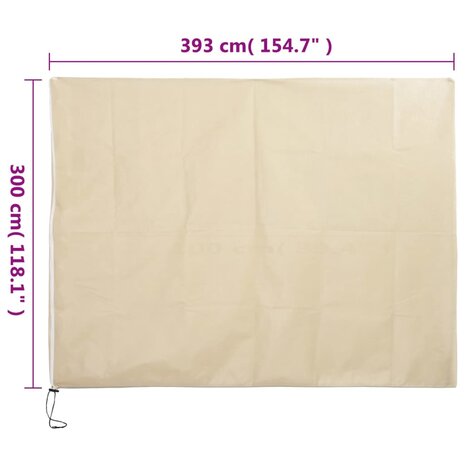 Plantenhoezen met ritssluiting 4 st 70 g/m² 3,93x3 m 10