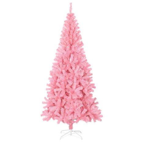 Kunstkerstboom met standaard 210 cm PVC roze 2