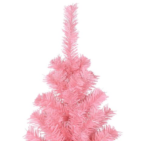 Kunstkerstboom met standaard 210 cm PVC roze 3