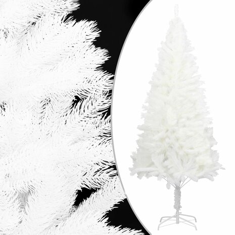 Kunstkerstboom met levensechte naalden 120 cm wit 1