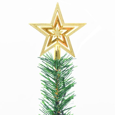 Kunstkerstboom met verlichting en kerstballen 64 cm groen 5