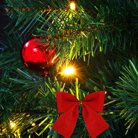 Kunstkerstboom met verlichting en kerstballen 64 cm groen 8