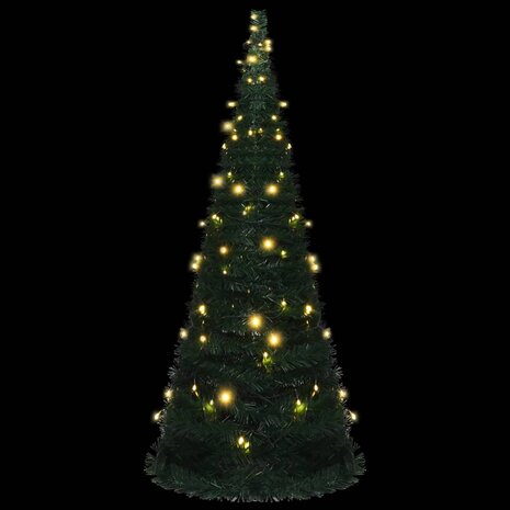 Kunstkerstboom met verlichting pop-up 210 cm groen 3