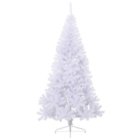 Kunstkerstboom met standaard half 240 cm PVC groen 2