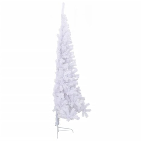 Kunstkerstboom met standaard half 240 cm PVC groen 4