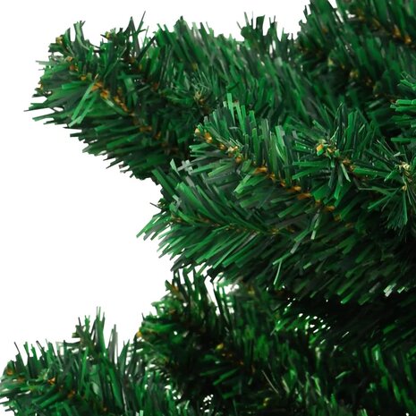 Kunstkerstboom met verlichting en pot 120 cm PVC groen 7