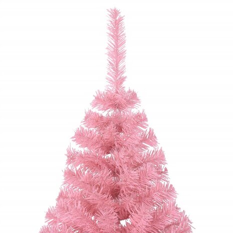 Kunstkerstboom met standaard half 240 cm PVC roze 5