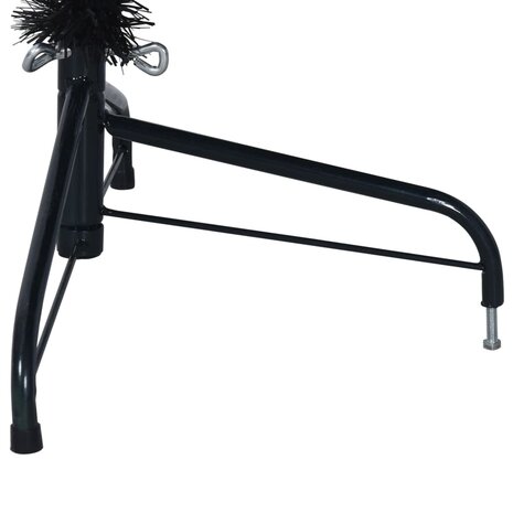Kunstkerstboom met standaard half 210 cm PVC zwart 7