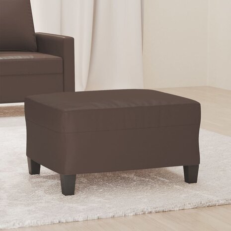 Voetenbank 70x55x41 cm kunstleer bruin 1