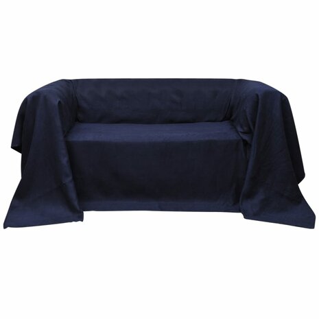 Bankhoes microsuede marineblauw 210 x 280 cm 1