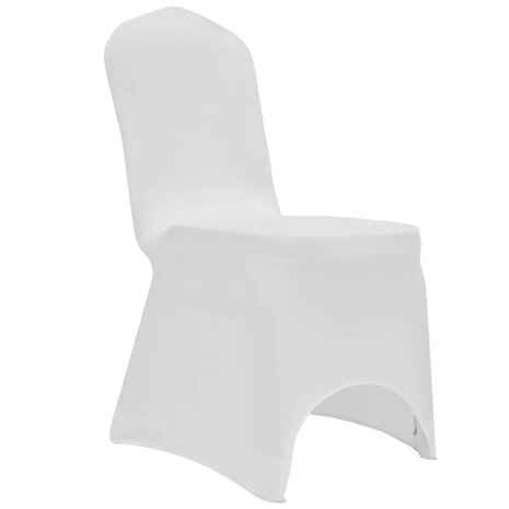 Stoelhoezen stretch 12 st wit 4