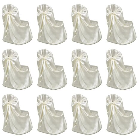 Stoelhoes voor bruiloft 12 st crème 1