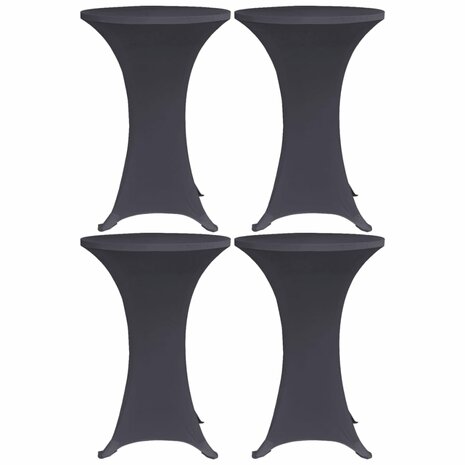 Tafelhoes stretch 4 st 60 cm antraciet 1