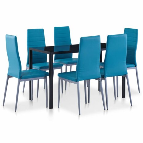 7-delige Eethoek blauw 1
